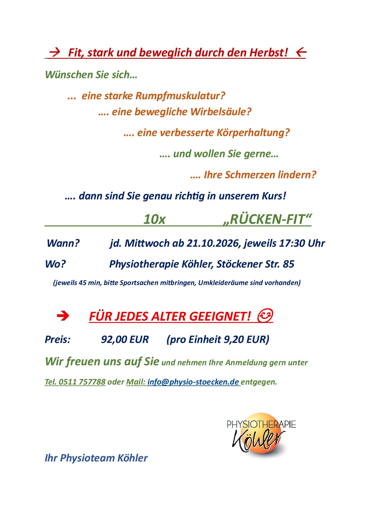 Herbstangebot